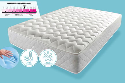 Orthopaedic cool-touch memory sprung mattress, King