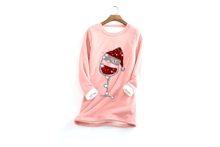 Women's Christmas Lined Pullover Jumper - 5 Colour Options