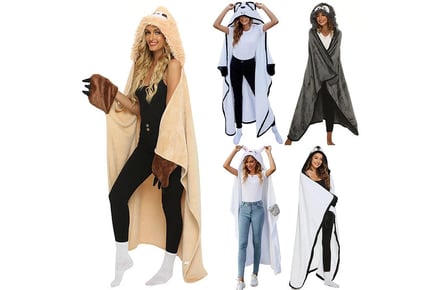 Cozy Animal Hooded Blanket - 5 Designs