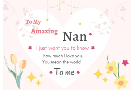 To Nan Bracelet Heart Tag + Message Box