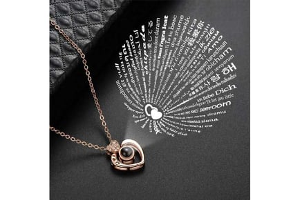 I Love You Projection Crystal Necklace