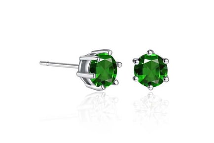 Vintage Emerald Green Crystal Earrings
