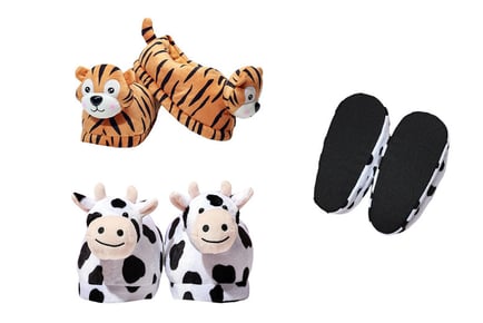 Fuzzy Animal Slippers - 2 Styles!