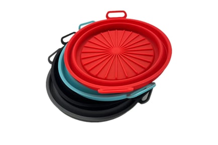1 or 2 Reusable Air Fryer Silicone Pots - 4 Colours & 2 Sizes!