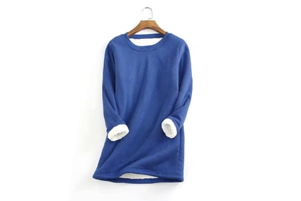 Women's Sherpa Lined Pullover Sweatshirt - 6 Colour Options