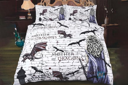Mother of Dragons Inspired Bedding Set - Single, Double, King