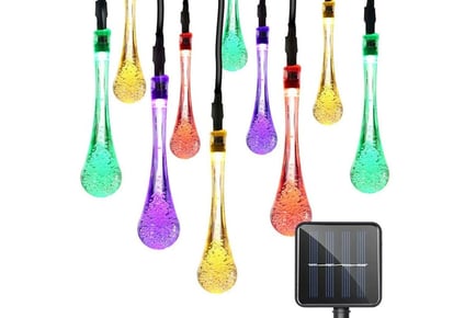 Outdoor Solar Powered LED Fairy Drop Lights - Four Sizes!