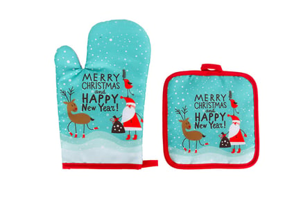 Christmas Pattern Oven Gloves - 5 Designs!