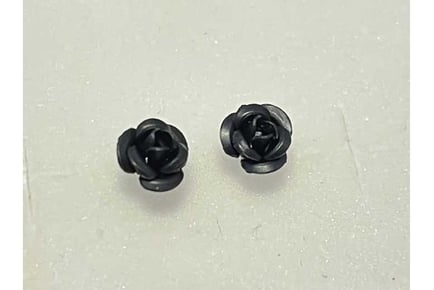 2 Pairs-Craved Rose Post Stud Earrings