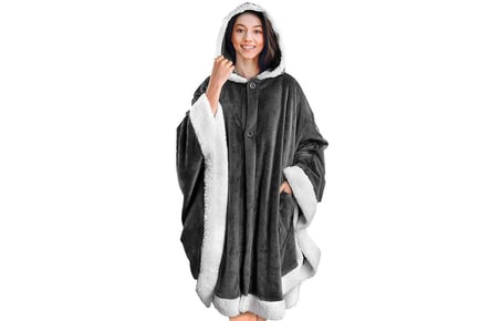 Women's Hooded Poncho Blanket - 7 Colours!
