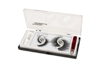 Glam Eyelashes Kit, Tweezer and Glue