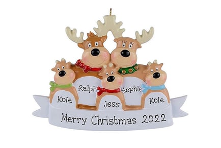Family Personalised Christmas Ornament - Pack of 1 or 2