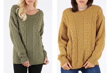 Long Sleeve Cable Knit Jumper