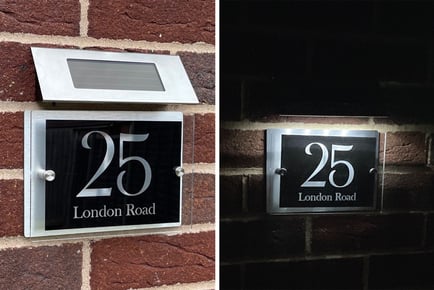 Personalised House Sign & Solar Light - 5 Designs