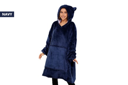 Cute Bear Ears Sherpa Hoodie Blanket - 5 Colours!