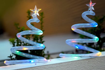 40 LED Spiral Christmas Tree Stake Lights - 2 Colour Options
