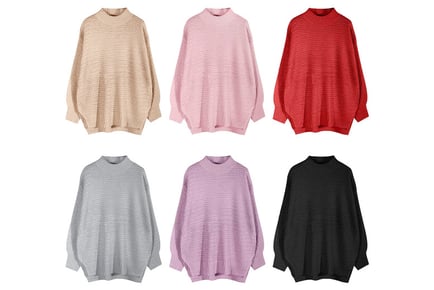Women's Casual One-Size Knitted Jumper- In 6 Colours!