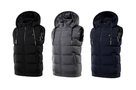 USB Heated Hooded Gilet - 9 Part Heat Pack