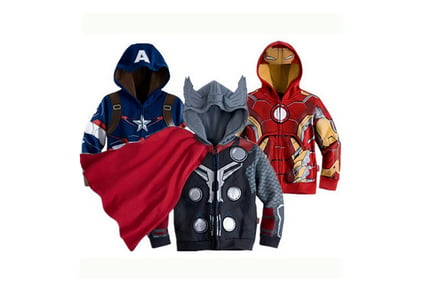 Kids' Superhero Zip Up Hoodie - 6 Styles