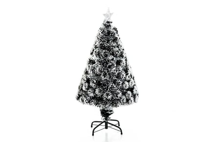 HOMCOM 4ft Green/White Christmas Tree