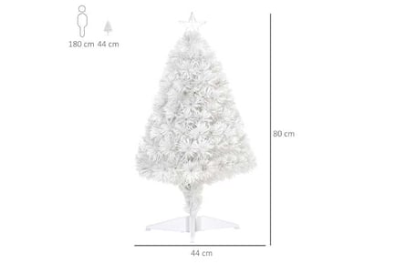 HOMCOM 2.5FT Tabletop Christmas Tree