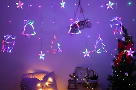 Christmas Curtain Fairy String Lights - Multi-Coloured and Warm Coloured Light Options!