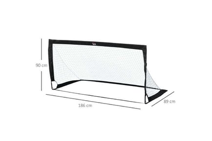 HOMCOM Steel Frame Football Goal