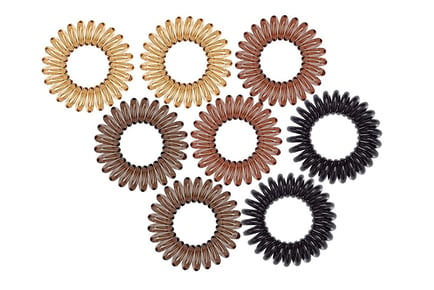 8 Pieces Ponytail Hair Ties Coils - 1 or 2 pack