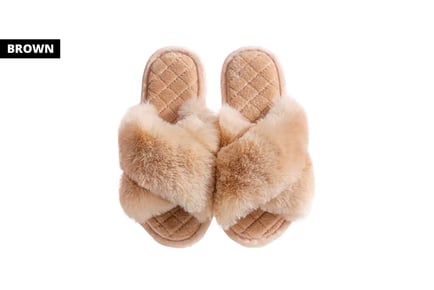 Women's Plush Fluffy Slippers - 4 Colour Options