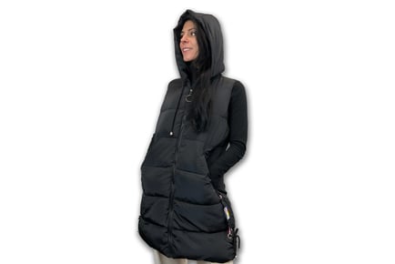 Women's Long Lightweight Gilet Jacket - 5 Colours!