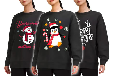 Women's Christmas Crew Neck Sweater - 5 Designs
