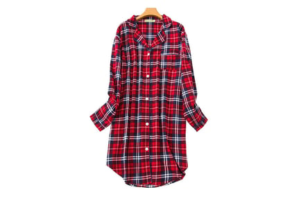 Cotton Nightdress Cardigan Shirt - Four Colours Available!