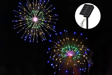 Solar Powered Firework String Lights - 3 Colour Options & 120/200 LED Options!