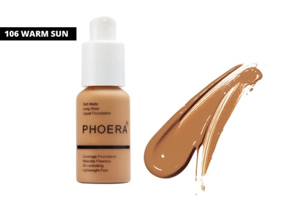 Phoera full coverage foundation, Truffle 110