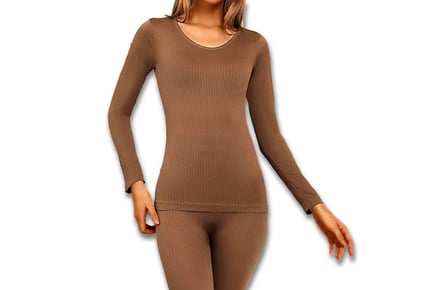 2 Pieces Womens Thermal Underwear Set - Pick from 5 colours