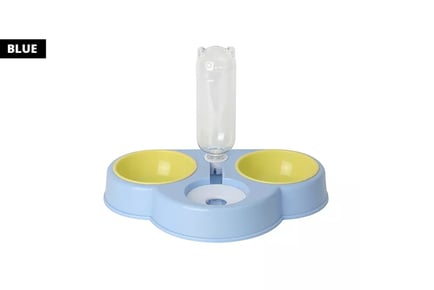 Cats/Dogs' Food & Water Dish Set - Automatic Refill!