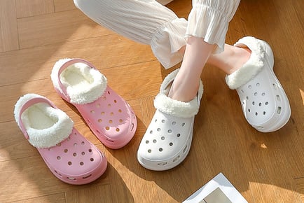 Croc Inspired Fleece Lined Fuzzy Clogs - 3 Colours!