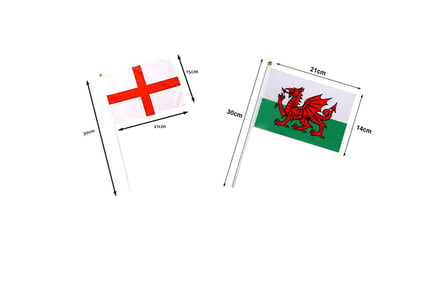 Pack of National Hand Flag - England or Wales!