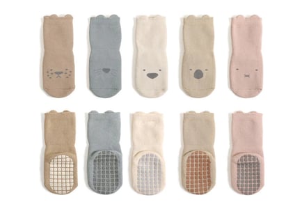 Baby's Non-Slip Cartoon Animal Socks Offer - 5 Designs!