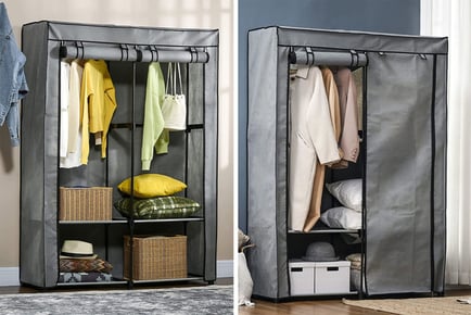 4-Shelved Fabric Portable Wardrobe