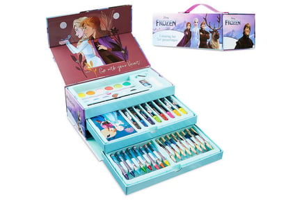 52-Piece Colouring Art Case - Harry Potter, Frozen, and Spiderman!