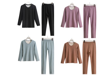 Women's Velvet Thermal Underwear Set - 4 Colours!