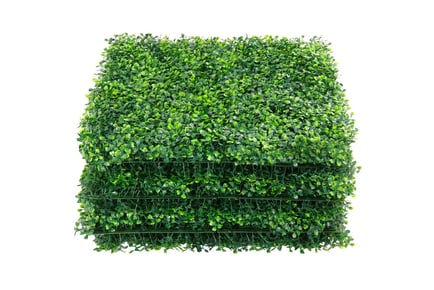 Artificial Boxwood Hedge Panel 6 or 12 Pcs