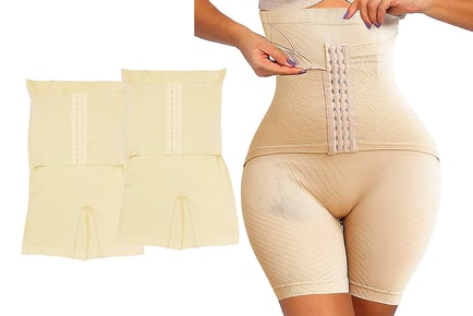 High-Waisted Body Shaping Underwear - 2 Pairs