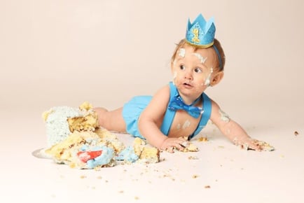 Cake Smash Photoshoot with Digital Image - Warrington