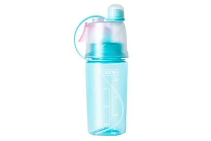 Sports Water Bottle with Spray - Blue