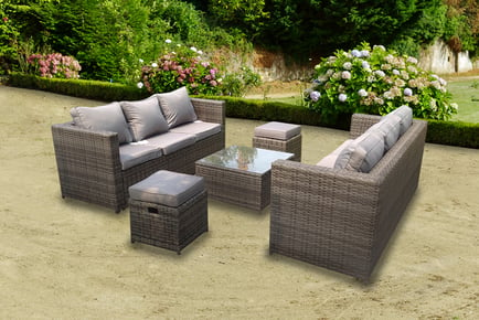 8-Seater Rattan Garden Sofa Set