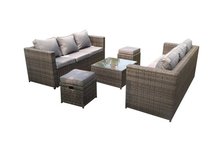 8-Seater Rattan Garden Sofa Set