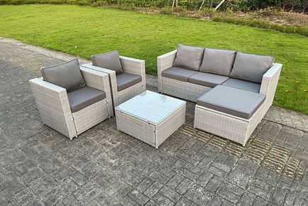 6 Seater Rattan Sofa Set - 2 Styles