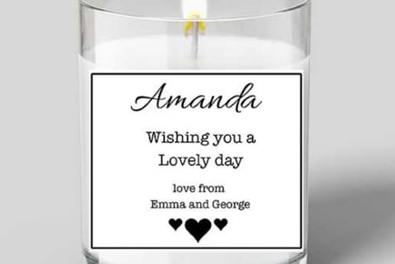 Gift Hamper with Prosecco & Personalised Candle